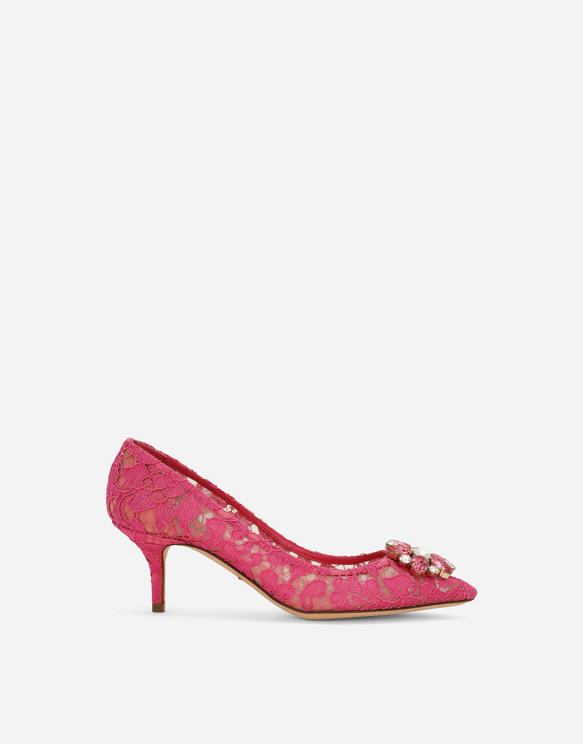 Dolce & Gabbana Pump in Taormina lace with crystals Mustard CQ0023AL198