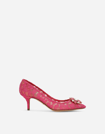 Dolce & Gabbana Pump in Taormina lace with crystals Pink CD0066AL198