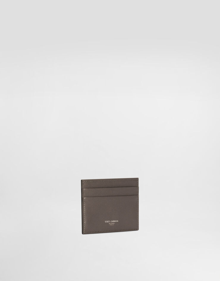 Dolce & Gabbana Tarjetero en piel de becerro Gris BP0330AV956