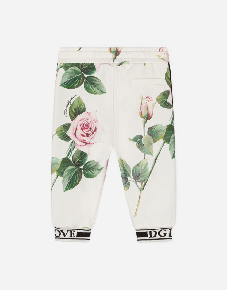 Dolce & Gabbana INTERLOCK TRACKSUIT WITH TROPICAL ROSE PRINT FLORAL PRINT L2JY15FSGR7