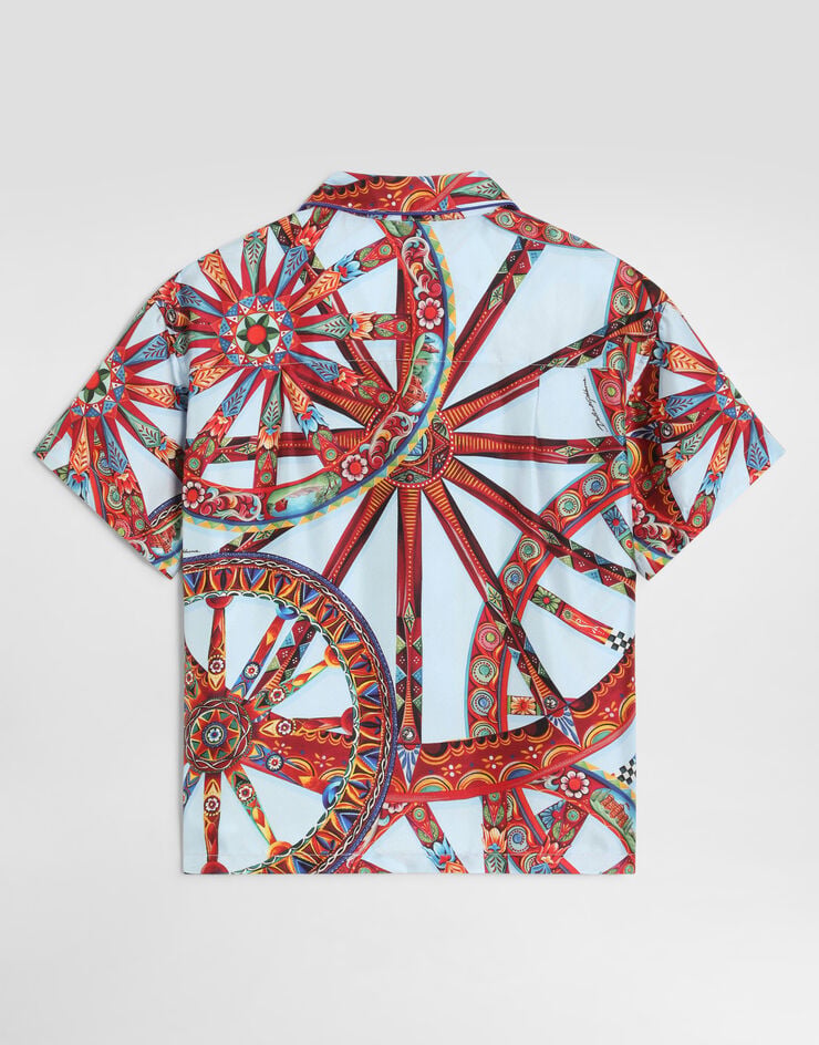 Dolce & Gabbana Carretto-print twill shirt Multicolor L45S03IS138