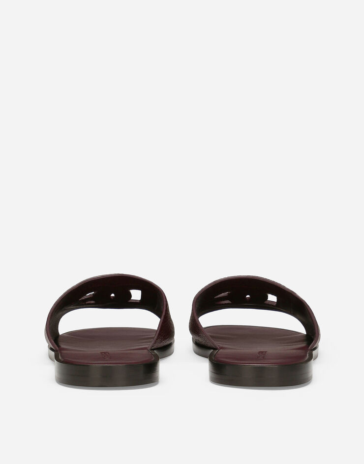 Dolce & Gabbana Deerskin sliders Bordeaux A80397A8034