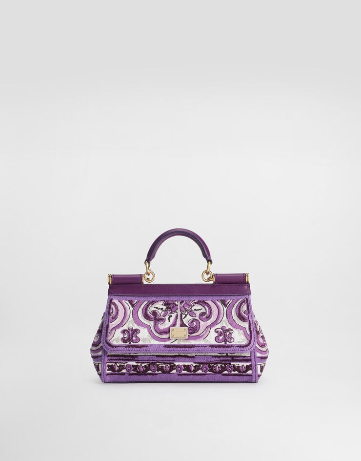 Dolce & Gabbana Small Sicily handbag with Majolica embroidery Multicolor BB7116BW050
