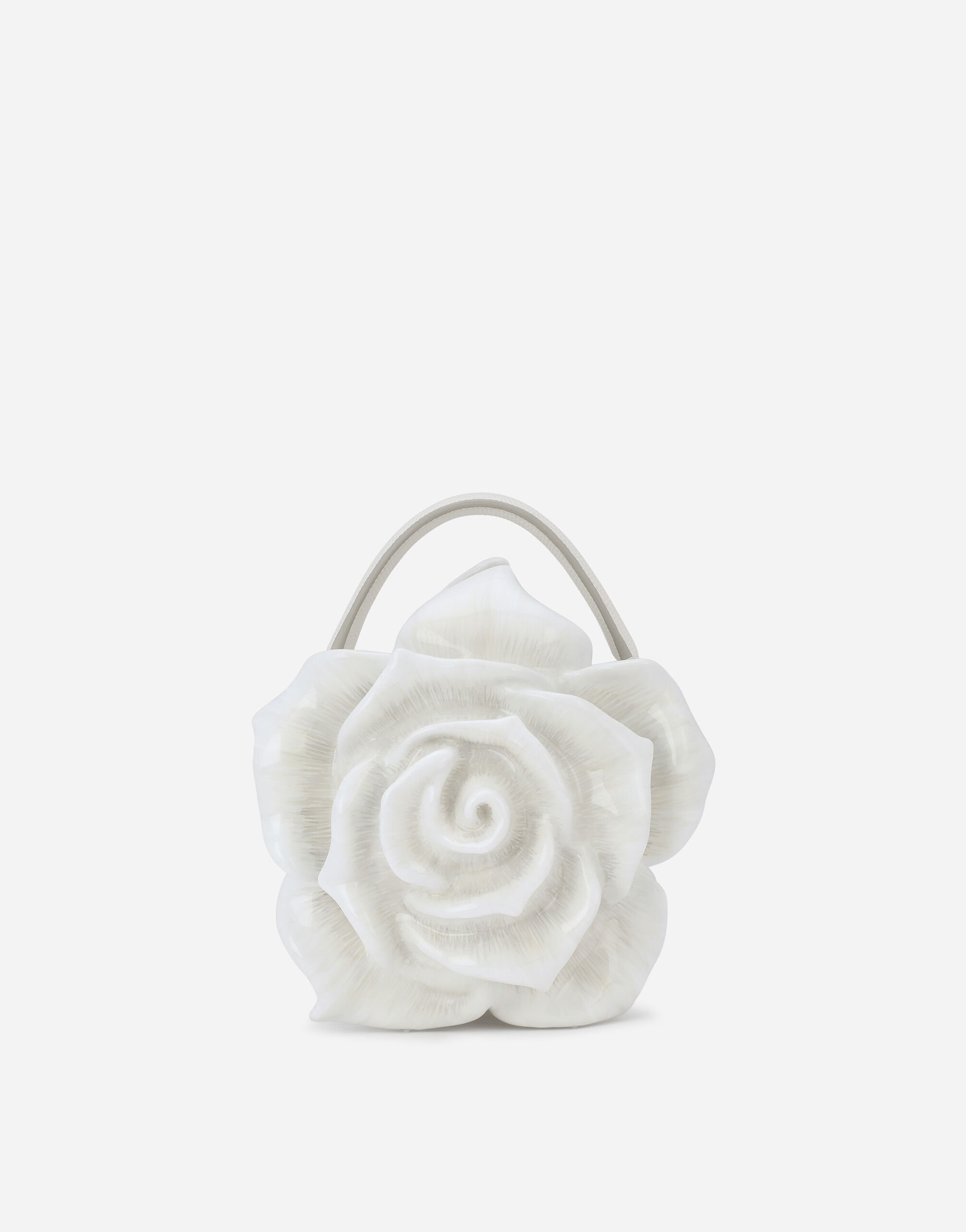 Resin rose-design Dolce Box bag in White for Women