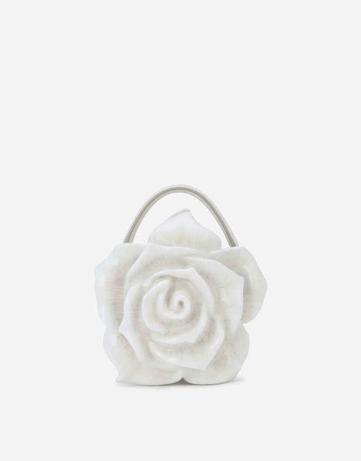 Dolce & Gabbana Bolso Dolce Box de resina en forma de rosa Blanco BB7246AY988