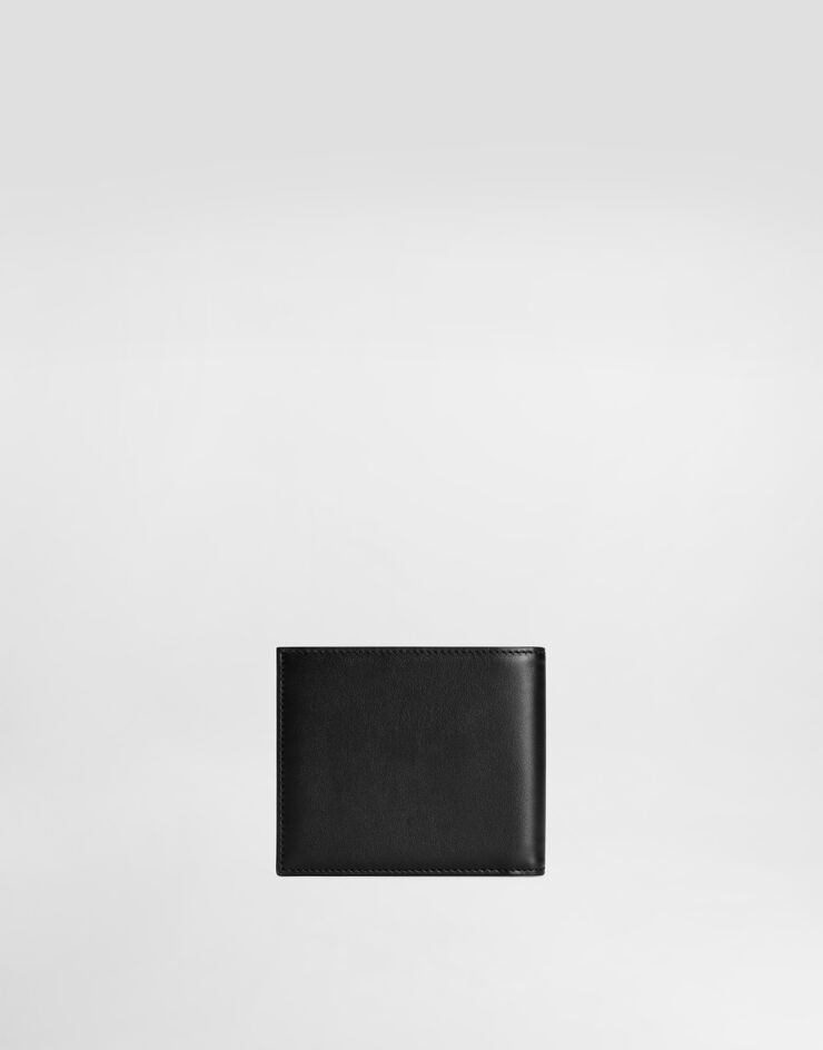 Dolce & Gabbana Calfskin bifold wallet with raised logo Black BP1321AG218