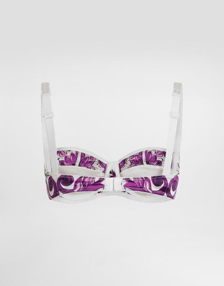 Dolce & Gabbana Majolica-print satin stretch bra Multicolor O1A12TON08K