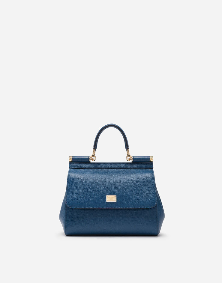 Dolce & Gabbana Small dauphine leather Sicily bag Blue BB4825A1001
