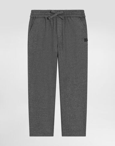 Dolce & Gabbana Pantaloni in stuoia di lana melange Grigio L45P02FURNC