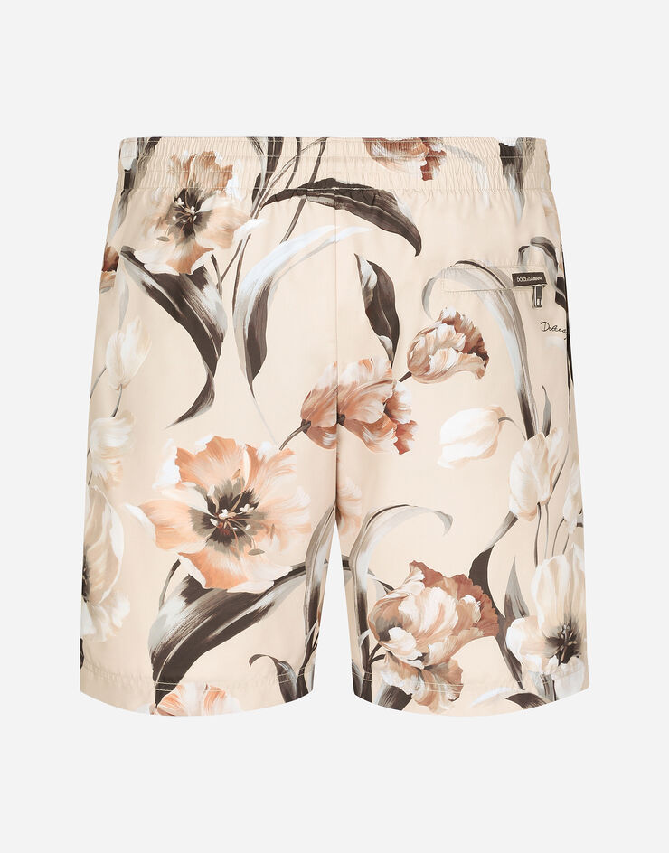 Dolce & Gabbana Boxer de bain mi-long à imprimé fleurs Imprimé M4A13TISMHF