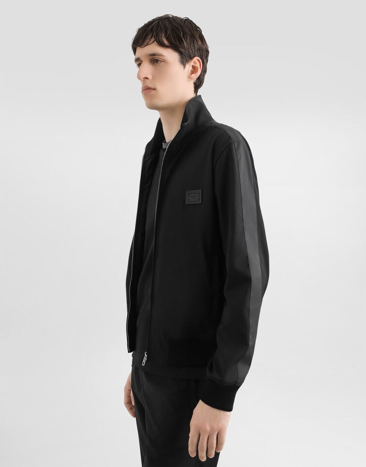 Dolce & Gabbana Wool canvas jacket Black G9BSLTFURK8
