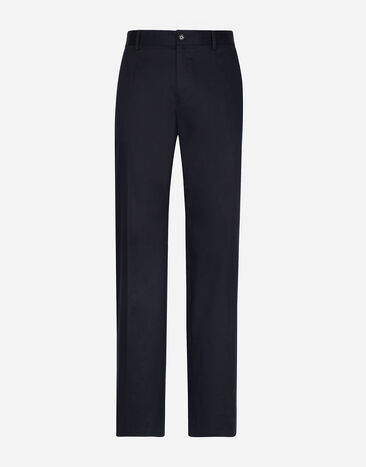 Dolce & Gabbana Stretch cotton pants Blue GY6IETFI5IY