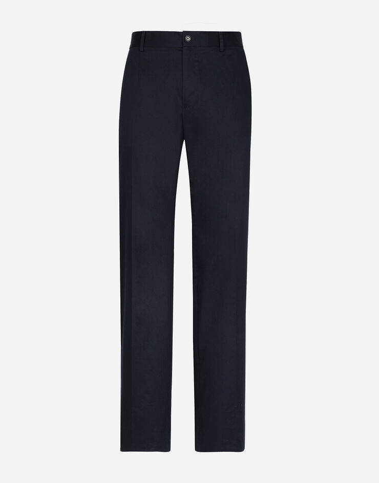 Stretch cotton pants in Blue for | Dolce&Gabbana® US