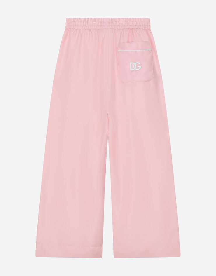 Dolce & Gabbana Пижамные брюки из шелка розовый L53P26G7M5C