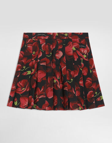 Dolce & Gabbana Poppy-print flannel skirt Multicolor L56I12HS5VZ