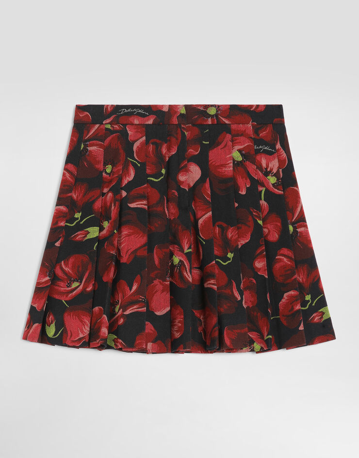 Dolce & Gabbana Poppy-print flannel skirt Dolce & Gabbana Poppy-print flannel skirt Multicolor L56I12HS5VZ