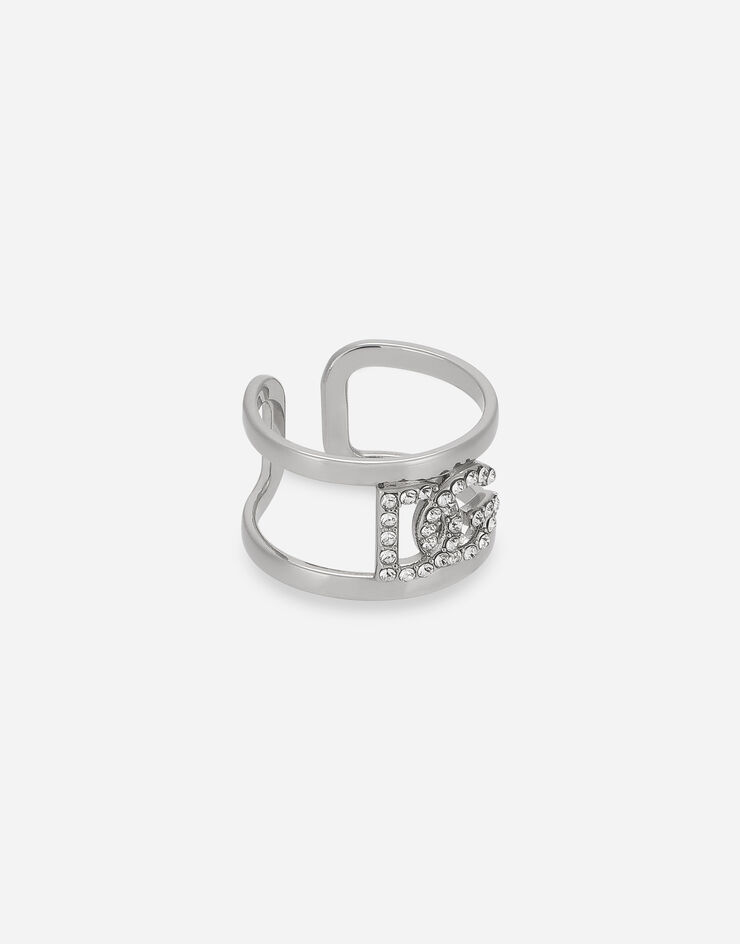 Dolce & Gabbana Ring mit DG-Logo Silber WRP1L3W1111
