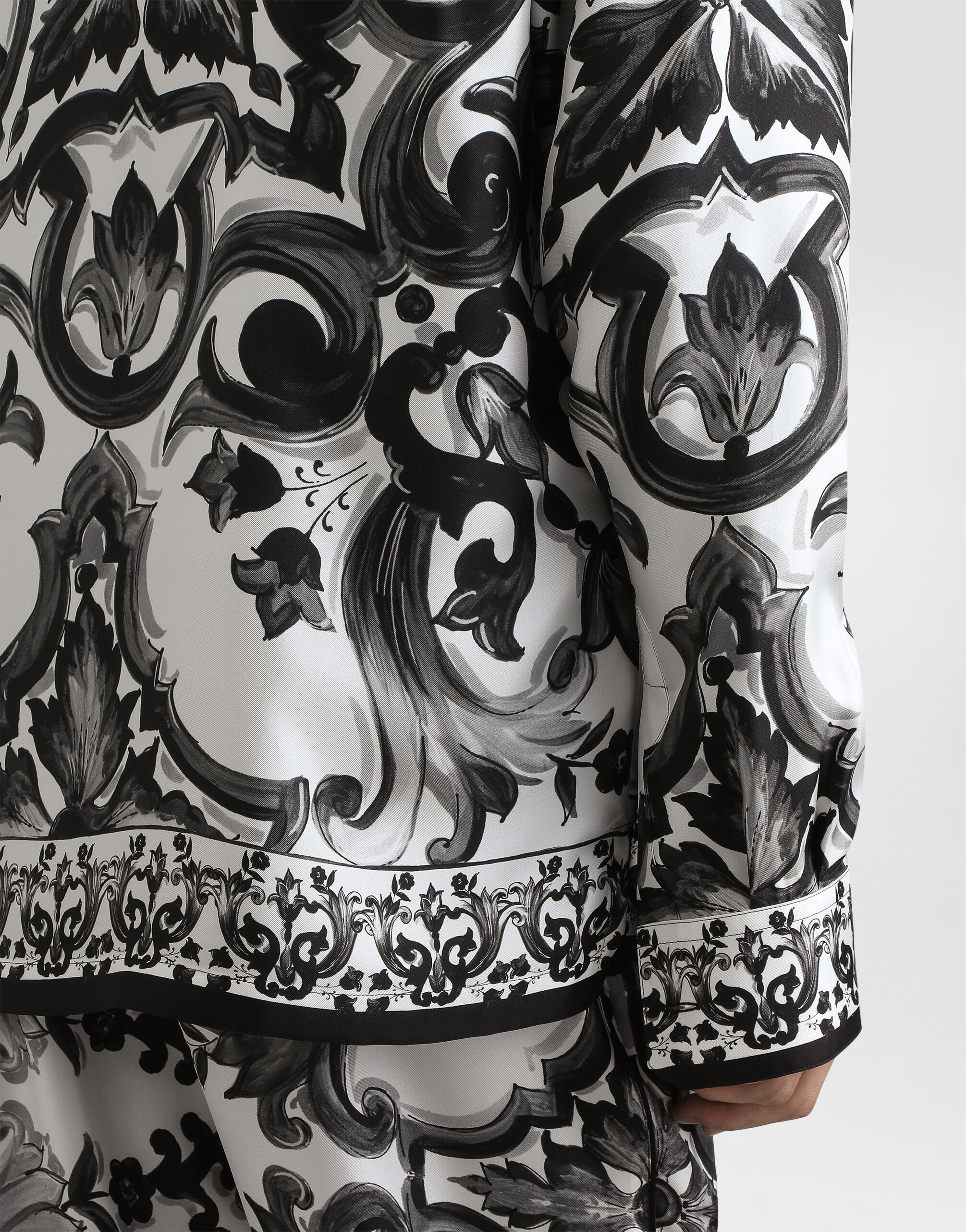 Majolica-print twill vanity shirt in Multicolor for Men