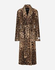 Dolce & Gabbana KIM DOLCE&GABBANA Leopard-print terrycloth coat with belt and the Re-Edition label Animal Print F0C4YFFUPU8