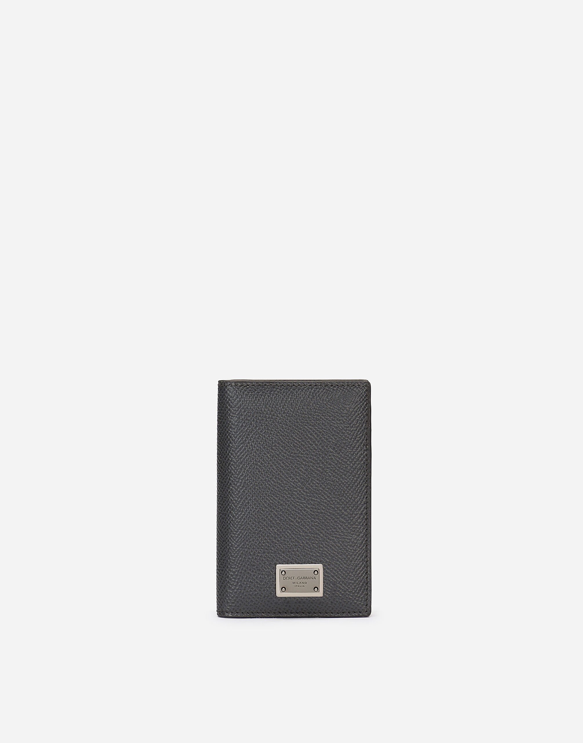 Dolce & Gabbana Dauphine-print calfskin bifold card holder Black BP0330AW576