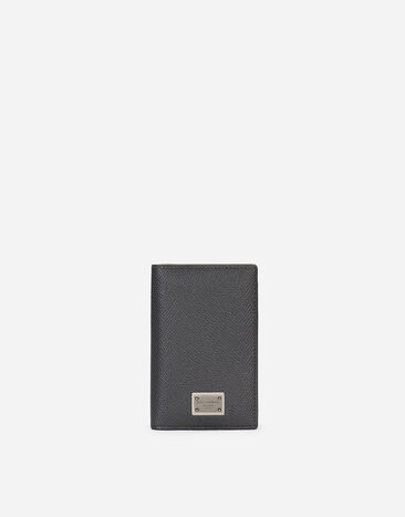 Dolce & Gabbana Dauphine-print calfskin bifold card holder Grey BP0330AT489
