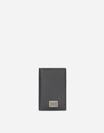 Dolce & Gabbana Dauphine-print calfskin bifold card holder Grey BP3323AG219