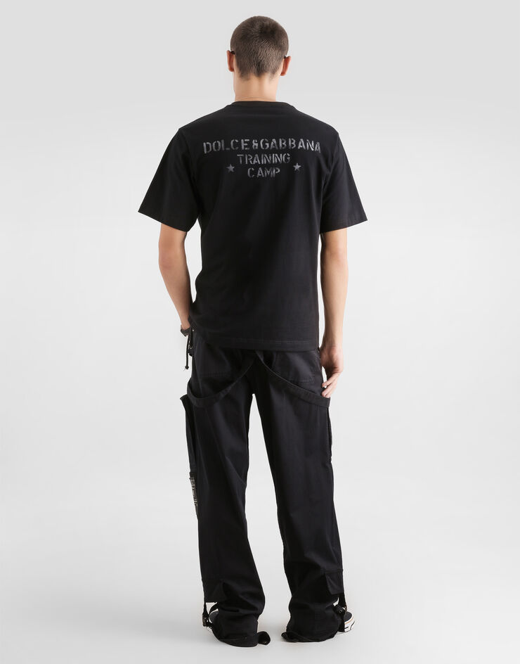 Dolce & Gabbana Cotton t-shirt with print Black G8PN9TG7PZL