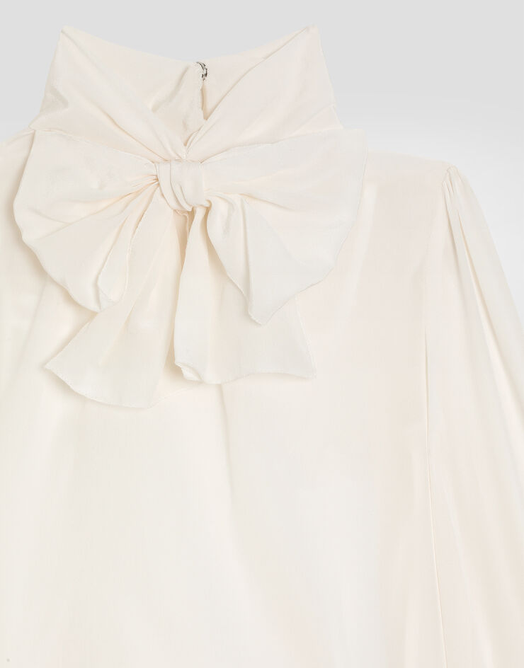 Dolce & Gabbana Crepe de chine blouse White L53S56FU1H7
