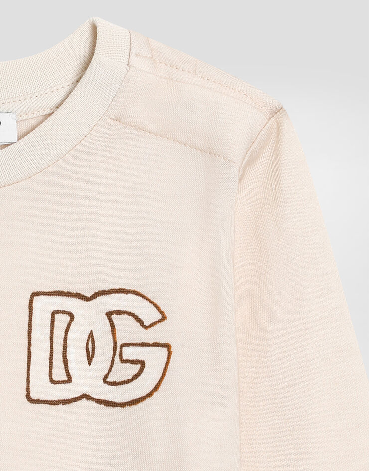 Dolce & Gabbana Jerseyt-shirt with leopard print Multicolor L1JT7MII7IQ