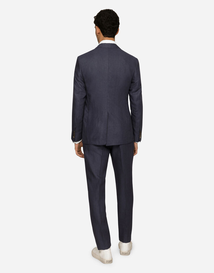 Dolce&Gabbana Linen Sicilia-fit jacket Blue G2QS6TGG862