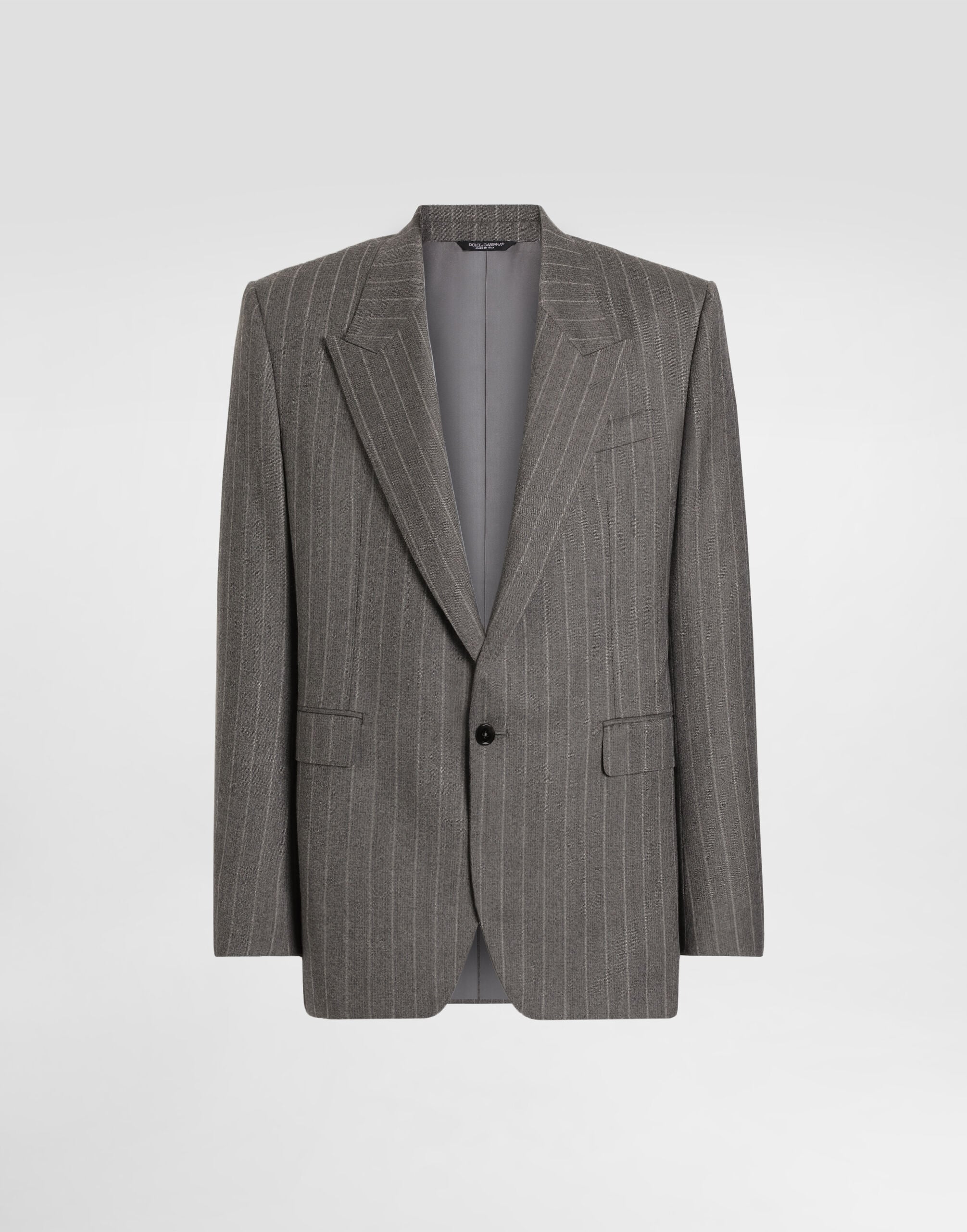 Palermo single-breasted pinstripe wool jacket