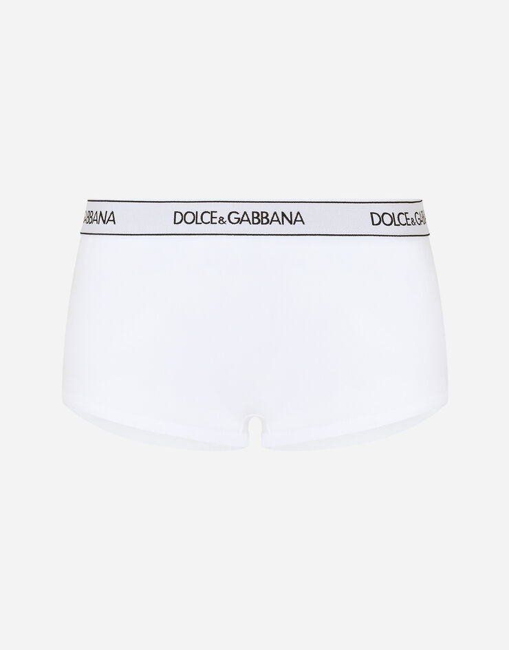Dolce & Gabbana Jersey shorts with branded elastic Blanc O3B32TFUEEY