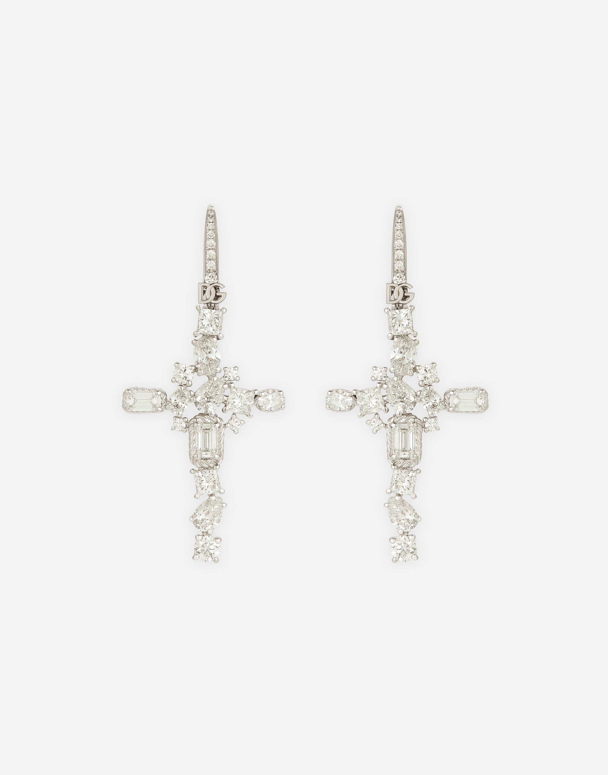 Dolce & Gabbana Boucles d’oreilles Easy Diamond en or blanc 18 ct avec diamants Doré WERA2GWPE01