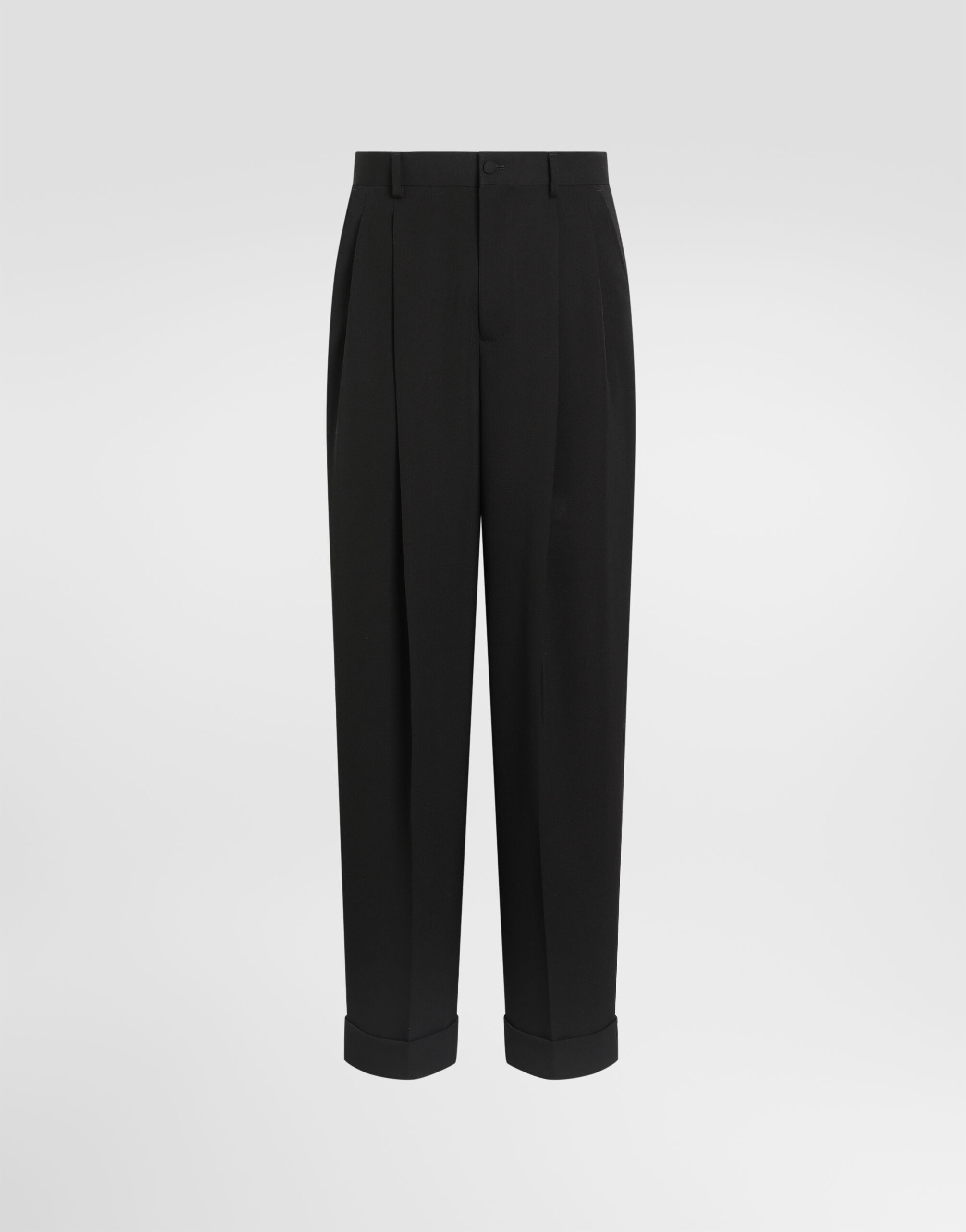 Wool gabardine trousers