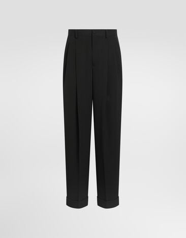 Dolce & Gabbana Wool gabardine trousers Dolce & Gabbana Wool gabardine trousers Black GP16NTFU21E
