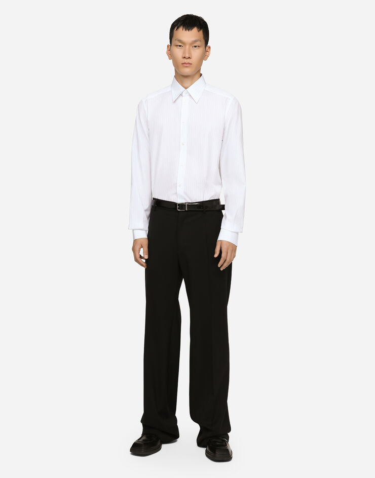 Dolce&Gabbana Striped cotton Martini-fit shirt Multicolor G5JE8TFR5ZE