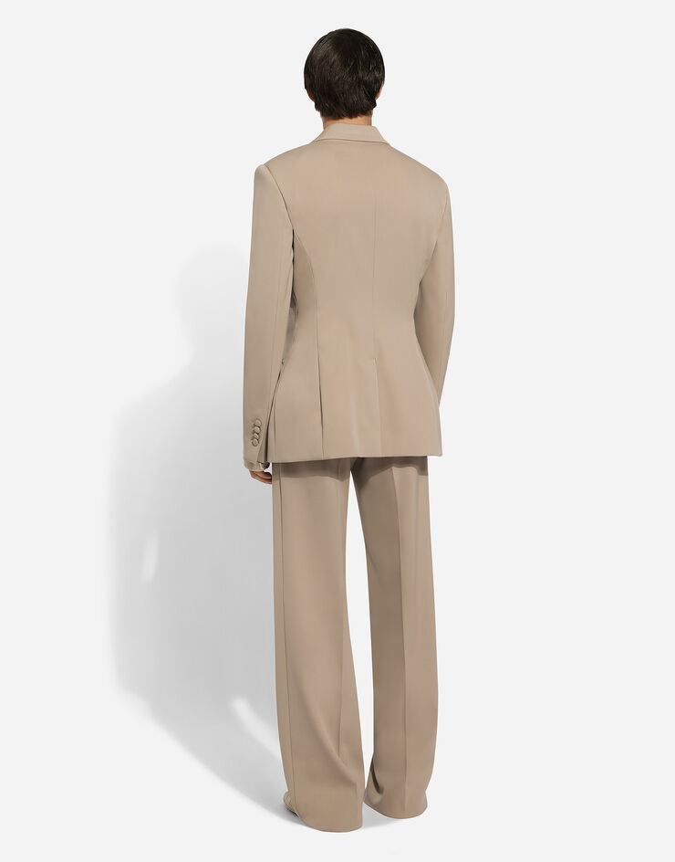 Dolce & Gabbana Stretch wool straight-leg pants Beige GYZMHTFUBGF