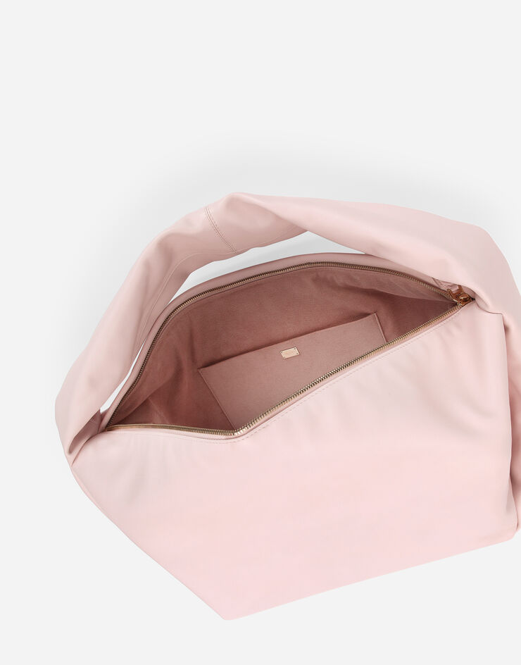 Dolce & Gabbana Medium calfskin soft bag with branded tag Pink BB2179AW752