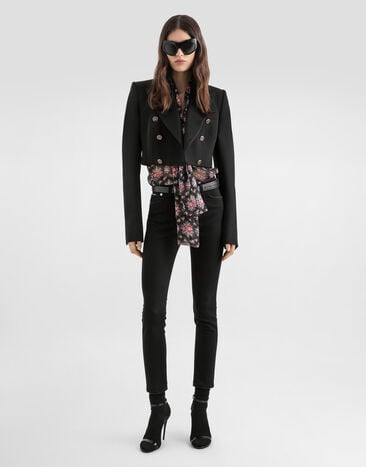 Dolce & Gabbana Small flower bouquet-print chiffon top Multicolor F7BJ8TIS10F