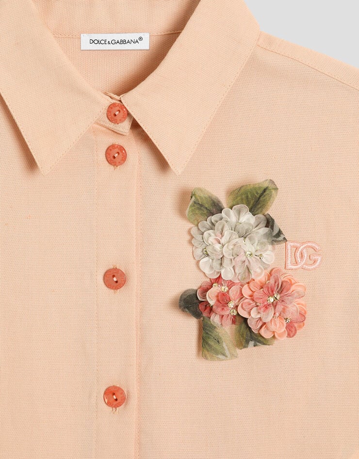 Dolce & Gabbana Cotton blend shirt Beige L56S51FUTDP