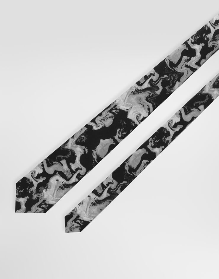 Dolce & Gabbana Krawatte aus Twill mit abstraktem Print Dolce & Gabbana Krawatte aus Twill mit abstraktem Print Mehrfarbig GT147EG0WW1