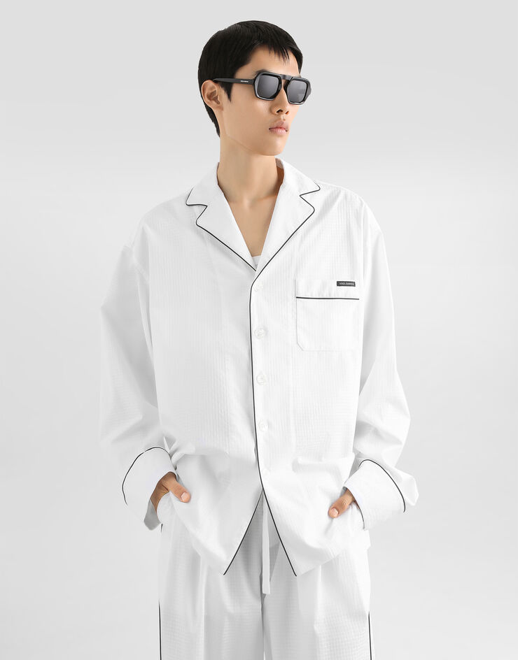 Dolce & Gabbana Structured cotton vanity shirt White G5OI9TFU5YX