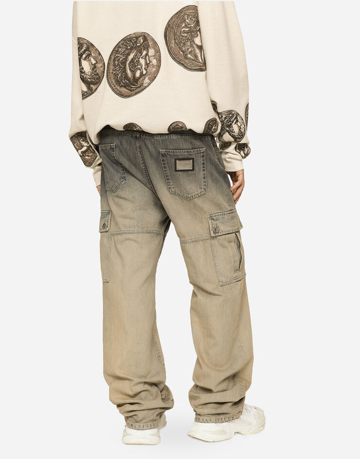 Dolce&Gabbana Overdyed dégradé denim cargo jeans Multicolor GV5PXDG8JE2
