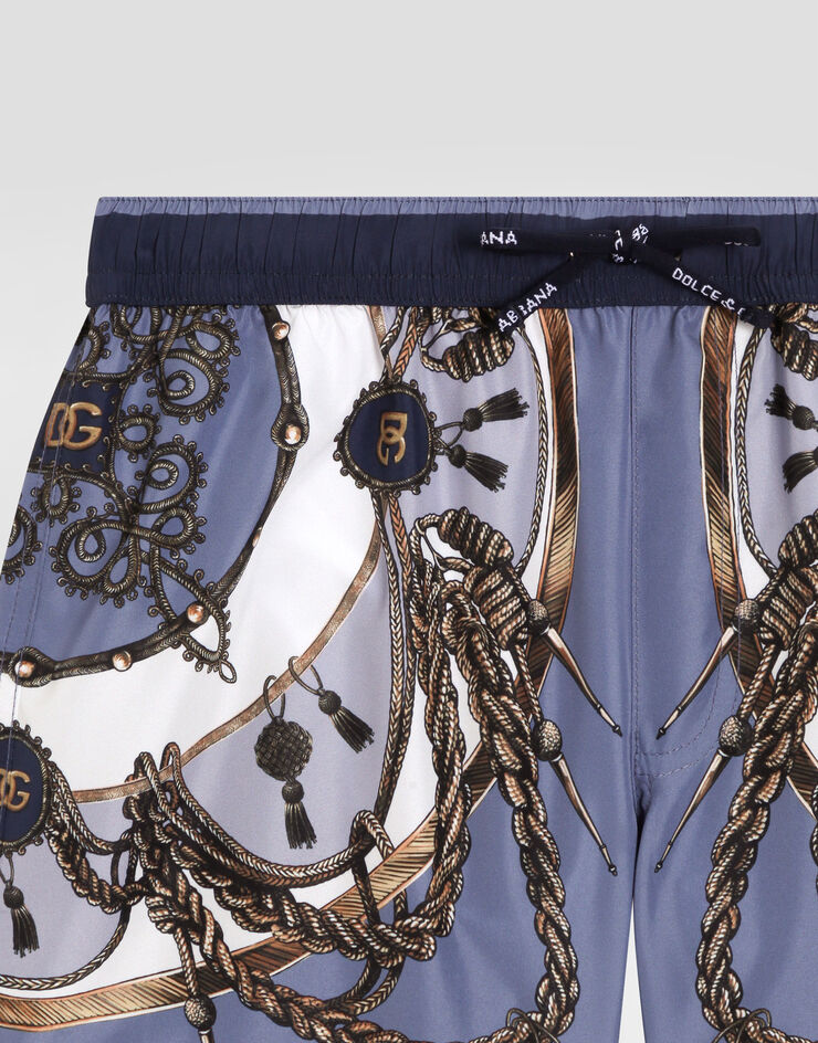 Dolce & Gabbana Medium printed nylon swim shorts Multicolor L4J850ON0CO