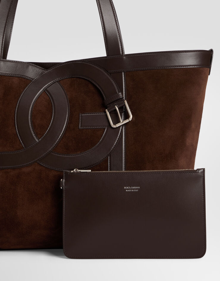 Dolce & Gabbana DG Belt shopping bag in split leather Multicolor BM7951A0741