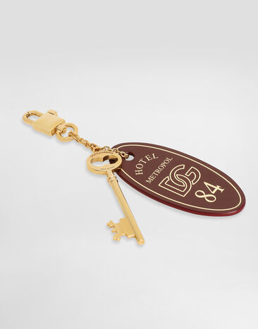 Dolce & Gabbana Calfskin tassel keychain Bordeaux BI3479A0500