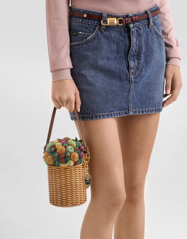Dolce & Gabbana Dolce box bucket bag Brown BB7809AM243