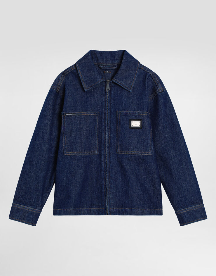 Dolce & Gabbana Denim jacket with embossed embroidery Multicolor L42B88LDD23