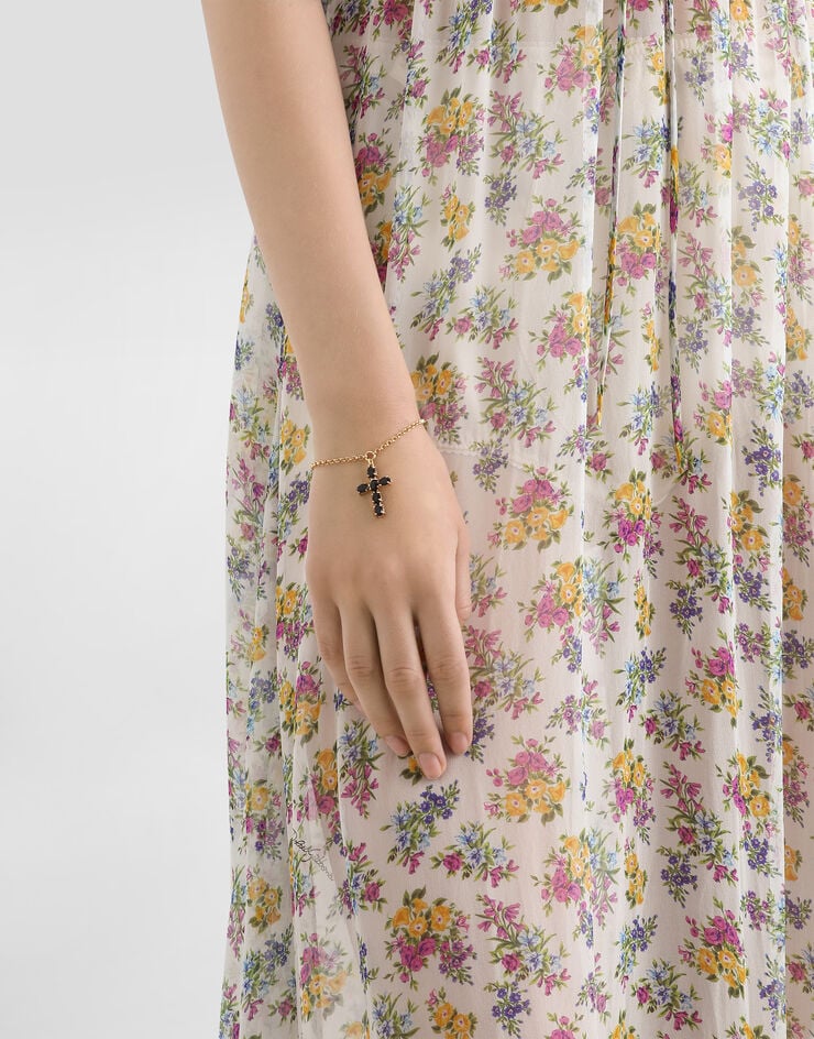 Dolce & Gabbana Fine link bracelet with cross charm Dolce & Gabbana Fine link bracelet with cross charm Gold WBQ4S3W1111