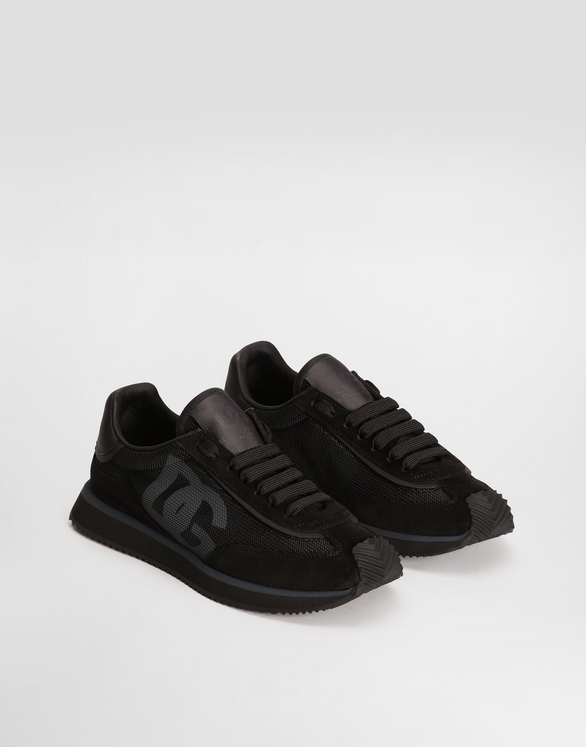 Mixed-material DG CUSHION sneakers in Black for Men
